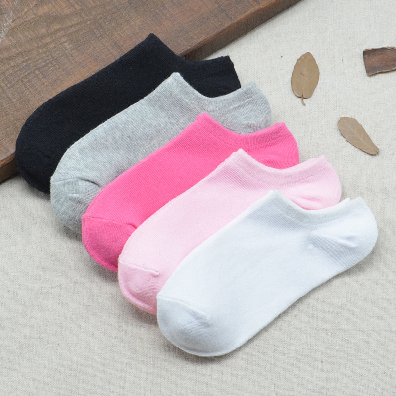 贞舒旗舰店学生袜子女短袜白色浅口袜韩国棉袜夏季薄款低帮黑色船袜纯色袜潮0