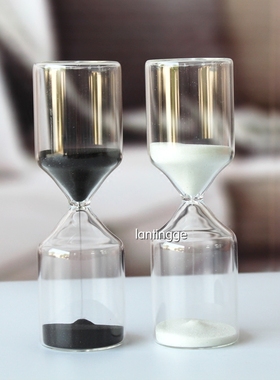 小沙漏桌面摆件兰亭阁玻璃计时器