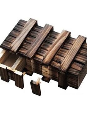magic compartment wooden puzzle box with secret drawer brain