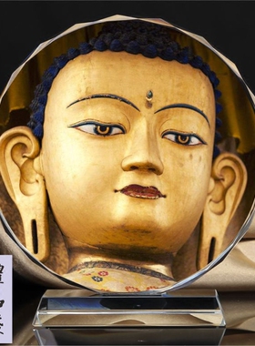 画像保平安阿弥陀佛水晶摆件