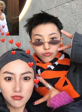 权志龙ins太阳眼镜小圆框朋克