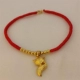 Vietnam Shajin Red Rope Anklet Women Glossy Bead Bracelet Phiên bản tiếng Hàn của dây đeo chân nam nhẫn sinh viên Hàn Quốc năm nay của ác thần - Vòng chân