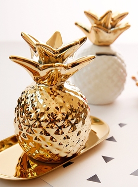 出口欧美潮牌电镀金色造型陶瓷