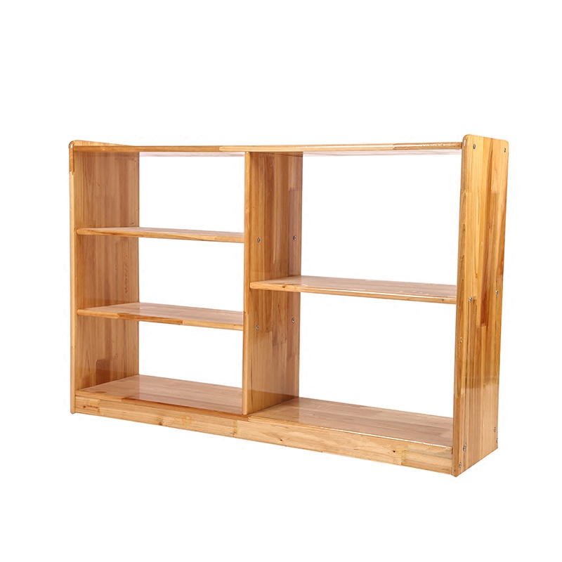 幼儿园柜子储物柜组合原木柜儿童实木书架玩具架樟子松书包柜区角-图1