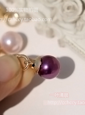 diy手工珍珠吊饰浅金色花帽
