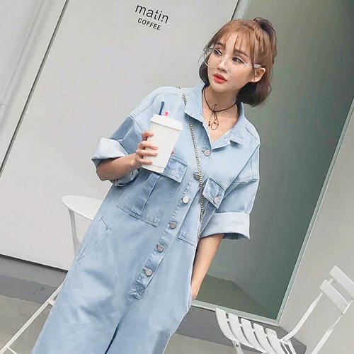 Тонкий комбинезон, коллекция 2021, высокая талия, свободный крой, короткий рукав