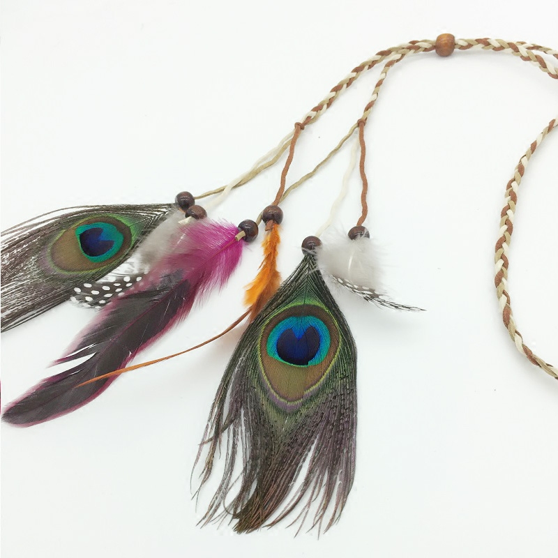 欧美羽毛发饰发带孔雀毛民族风发饰品非洲鼓旅游表演运动比赛头带,淘宝优惠券,粉丝福利购,淘宝优惠卷