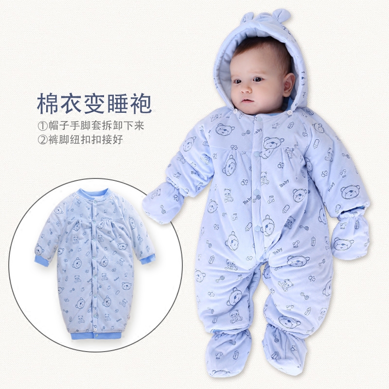 【1件8折】冬季满月宝宝衣服连体衣 巴布乐园连身衣/爬服/哈衣