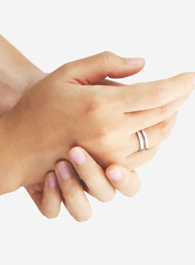 左右原创小众设计活扣情侣戒指