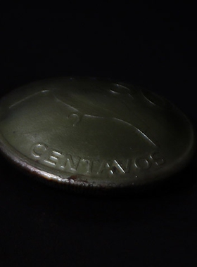 手工制作养牛硬币扣 真硬币 财布扣 啄木鸟 铜币22.5mm D27一10