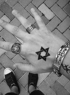 欧美复古钛钢男士戒指单身霸气