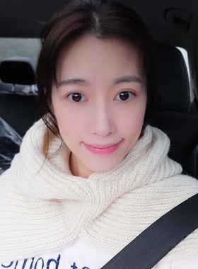 明星宋慧乔绒线两用加大黑米围脖