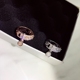 S925 sterling bạc nhẫn nữ Hàn Quốc mới châu Âu và Mỹ cổ điển rỗng vòng mạ vàng zircon mạ vàng 18K - Nhẫn nhẫn cưới pnj Nhẫn
