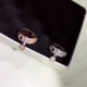 S925 sterling bạc nhẫn nữ Hàn Quốc mới châu Âu và Mỹ cổ điển rỗng vòng mạ vàng zircon mạ vàng 18K - Nhẫn nhẫn đeo ngón trỏ Nhẫn