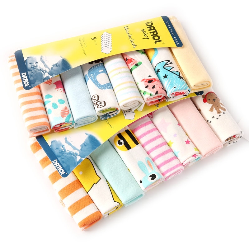 美国婴儿8条小方巾口水巾/宝宝喂奶巾小毛巾儿童纯棉手帕纱布手绢,淘宝优惠券,粉丝福利购,淘宝优惠卷