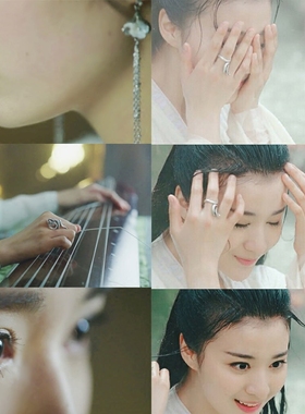 复古个性眼镜灵蛇镶钻食指戒指