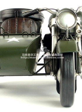 长江750侉子三轮模型铁艺摩托车