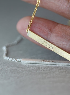 【青树】原创定制925刻字项链