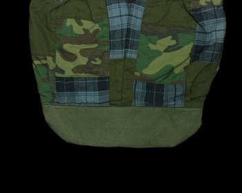 RL RUGBY Early Heavy Industry Peak Masterpiece Washed Fine Canvas Camouflage Splicing Tote Bag