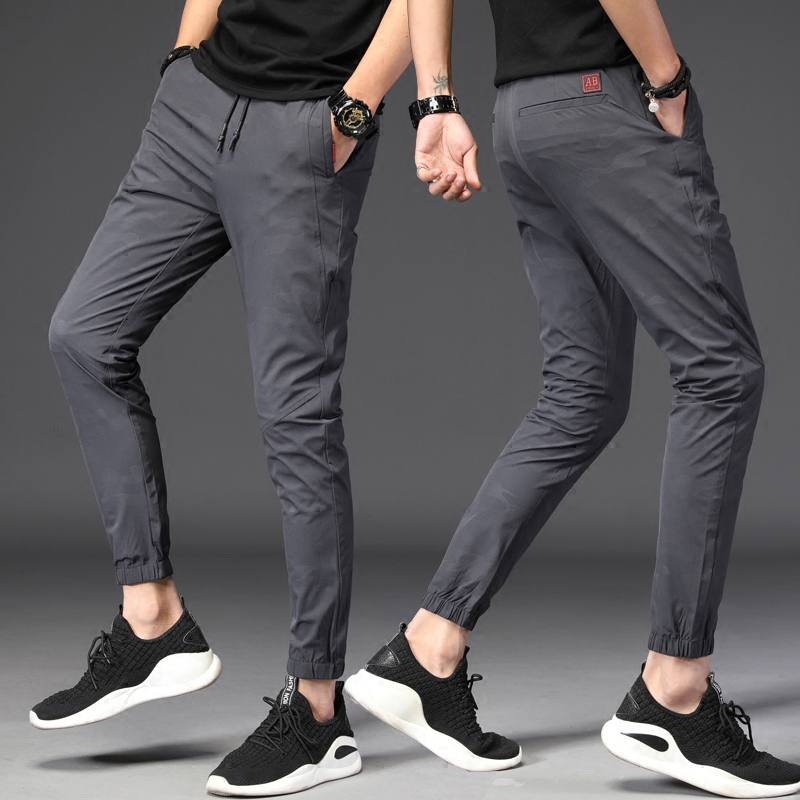 春秋季迷彩冰丝裤速干束脚裤运动裤 切萨雷休闲裤