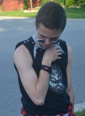 邪恶眼睛龙之眼黑色皮革可调手镯