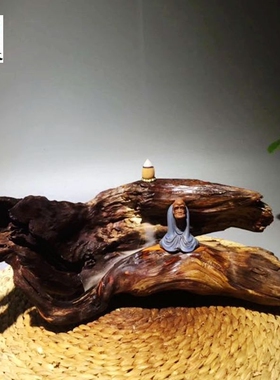 太行崖柏纯手工香炉摆件送天然