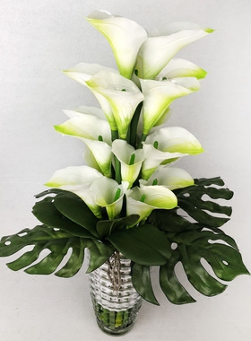 轻奢风马蹄莲仿真茶几装饰花艺