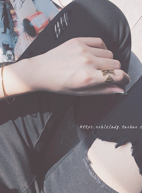 定制款韩国进口戒指一箭钟情开口