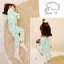 Quần bé gái mùa thu phù hợp với đồ lót cotton 1-2-3-4 tuổi Đồ ngủ hai mảnh nữ phù hợp với dịch vụ gia đình - Quần áo lót đồ bé gái Quần áo lót