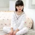 Bộ đồ lót thiếu niên cotton cho bé trai bộ đồ mỏng bé trai lớn 12 bộ quần áo mùa thu 15 tuổi áo len cotton ấm áp - Quần áo lót