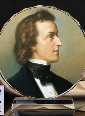 世界浪漫画像钢琴礼品水晶摆件