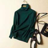 Свитер, осенний короткий тонкий трикотажный лонгслив, коллекция 2021, оверсайз