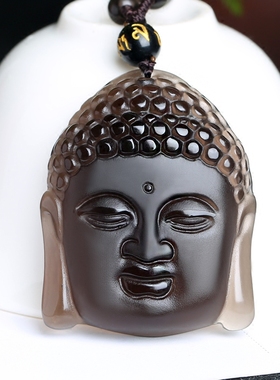 冰种黑曜石玉器挂件吊坠送证书