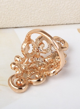 欧美时尚夸张水钻花朵女镂空韩版