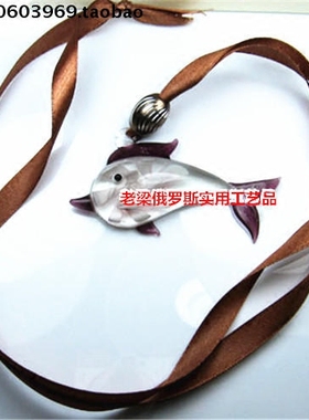 琉璃咖啡色招财保平安手工毛衣链