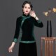 ປັບປຸງຊຸດເສື້ອສັ້ນ cheongsam velvet ສໍາລັບຜູ້ຍິງ