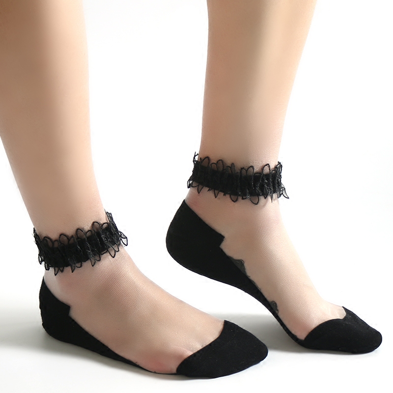 春夏日系短筒可爱蕾丝花边透气丝袜 冬爱短袜/打底袜/丝袜/美腿袜