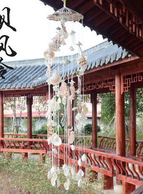 创意19线手工贝壳风铃节日礼物