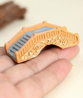 宫廷风微景观树脂摆件拱桥