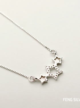 纯银短款925小清新吊坠刻字项链
