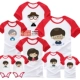 Cha mẹ mặc con mùa hè Áo thun cotton bé sơ sinh bò quần áo bà nội cháu nội ba thế hệ một gia đình năm hoặc sáu gia đình chân dung - Trang phục dành cho cha mẹ và con áo thun gia đình Trang phục dành cho cha mẹ và con
