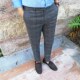 Retro British style business gentleman plaid casual trousers