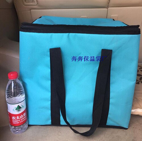包邮现货大号特厚牛津布袋蛋糕便当保温包冷藏保鲜铝箔订制天蓝色 - 图1