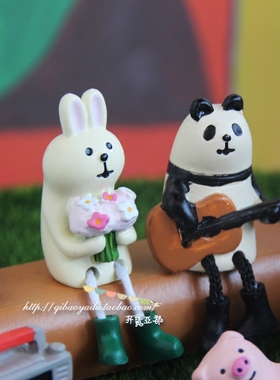 日式风兔子青蛙车载公仔摆件免邮