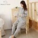 Quần áo mùa xuân và mùa thu Nhật Bản dài phần Nhật Bản dành cho bà mẹ sau sinh cho con bú Quần áo phụ nữ mang thai Bộ đồ ngủ đang chờ dịch vụ tại nhà - Giải trí mặc / Mum mặc
