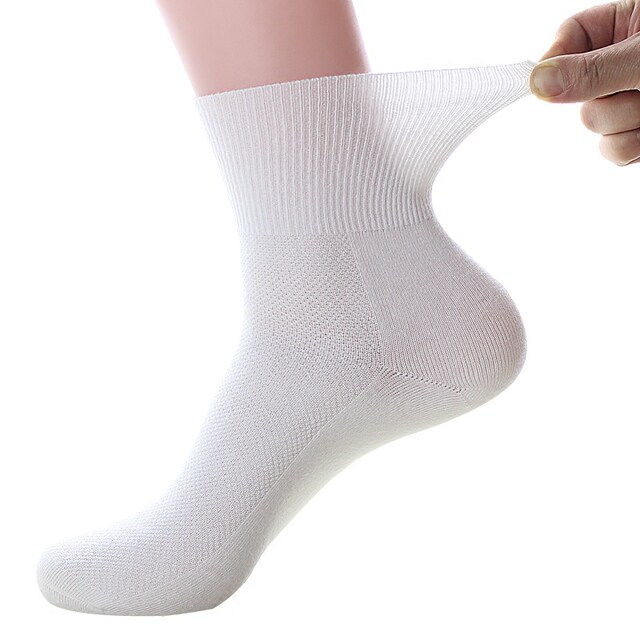 Mozu Socks Men's Cotton Socks Pure Cotton Loose Mouth Socks Elderly Spring and Autumn Seasons Thin Men's Mid length Socks Elderly Socks Wide Mouth