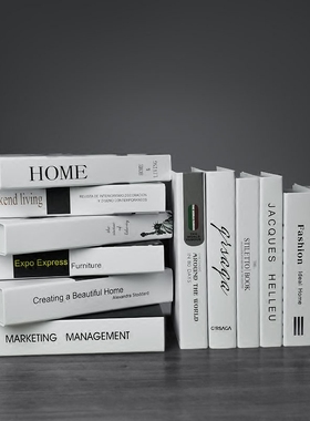 简约北欧风纯白色服装店仿真书