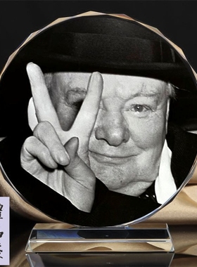 工艺世界画像纪念品书房水晶摆件