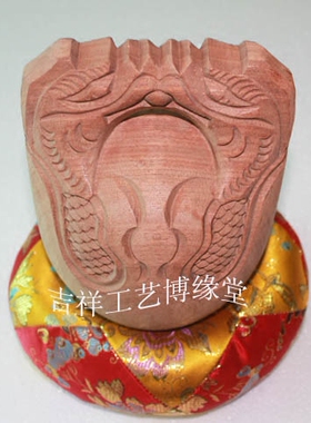 博缘品牌木鱼工厂店柚木整木原木色精雕3.5-20寸未上油漆