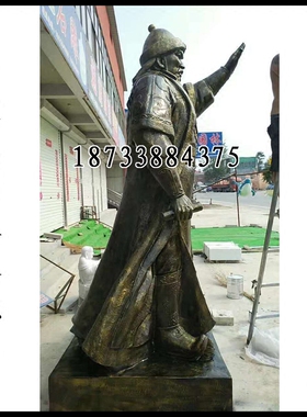 玻璃钢成吉思汗名人伟人站像现货